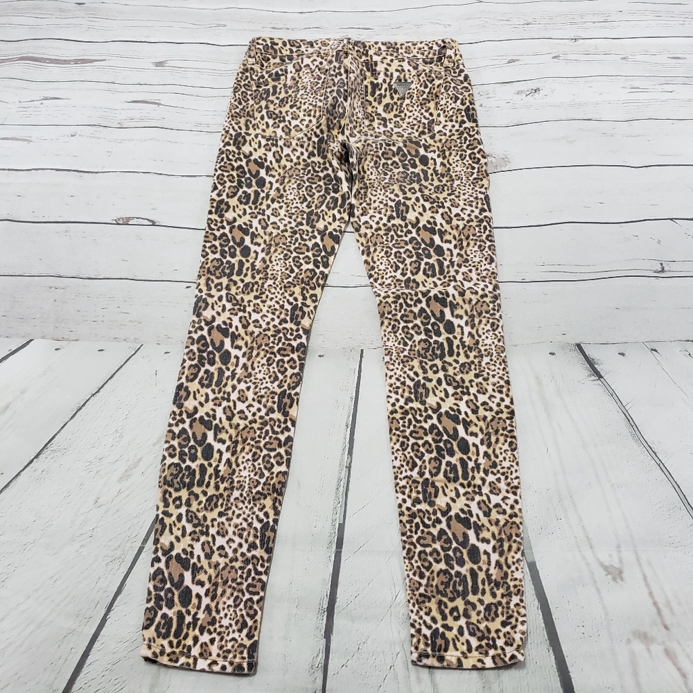Guess Jeans Size 27 Britteny Skinny Leopard Print - Picture 2 of 8